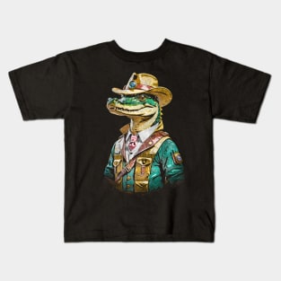 explorer crocodile Kids T-Shirt